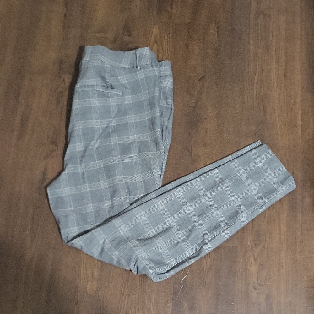 Lane Bryant Elegant Black Plaid Dress Pants
